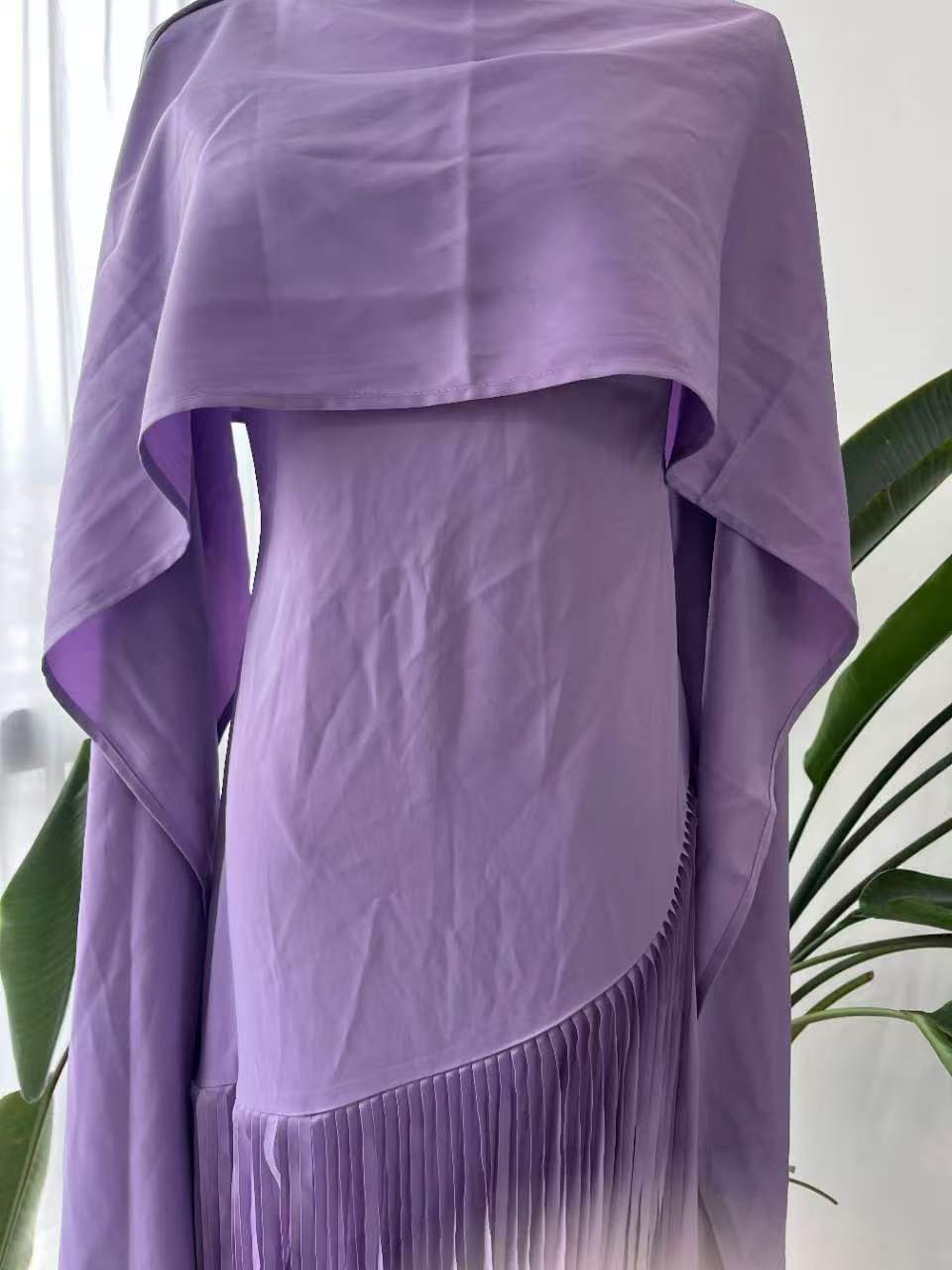 Romantic Purple Tassel Evening Dress