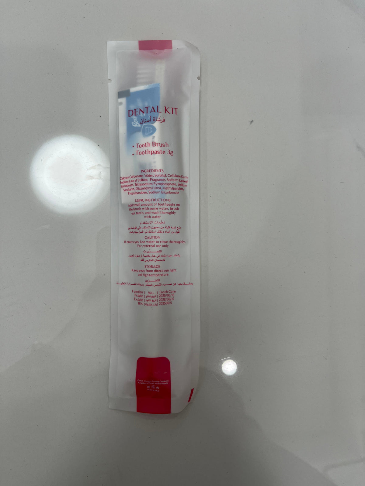 Hotel Disposable Dental Kit